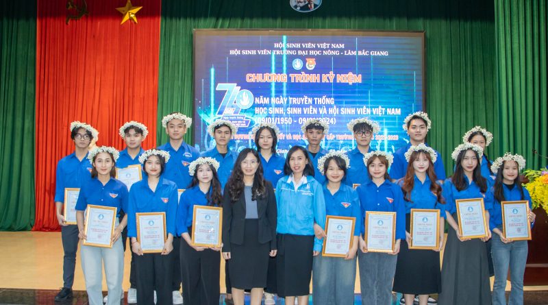 Hội sinh viên Trường Đại học Nông – Lâm Bắc Giang tổ chức lễ kỷ niệm 74 năm ngày truyền thống học sinh, sinh viên